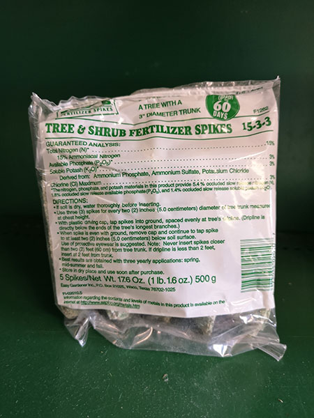 Tree & Shrub Fertilizer Spikes, 5 spikes $6.99